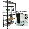 NSF Multifonction réglable Epoxy Metal Wire Display Shelving Unit